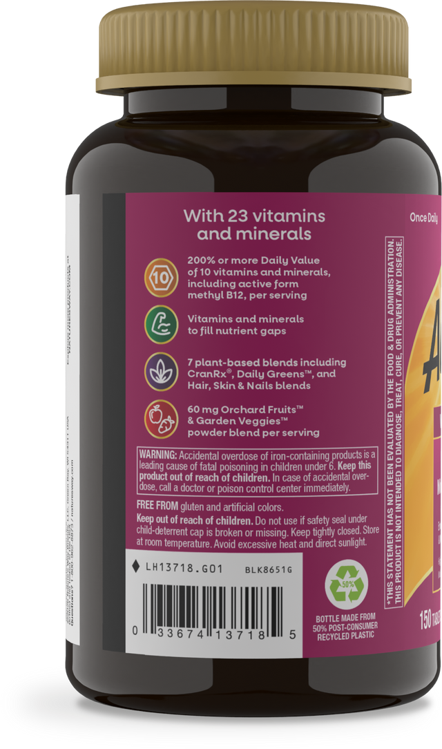 <{%360IMAGE2_13718%}>Nature's Way® | Alive! Women's Ultra Multivitamin - left side of pack
