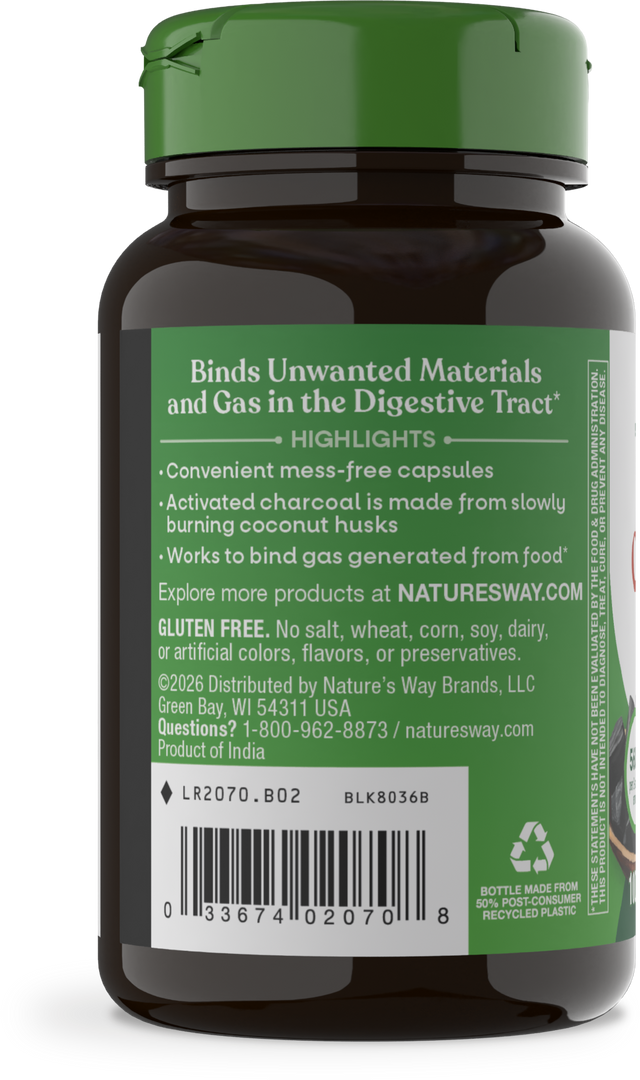 <{%360IMAGE5_2070%}>Nature's Way® | Activated Charcoal - left side of pack