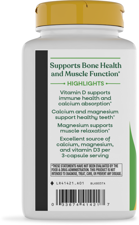 <{%360IMAGE2_41421%}>Nature's Way® | Calcium-Magnesium-Vitamin D - left side of pack