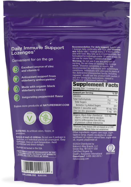 <{%360IMAGE1_12088%}>Nature's Way® | Sambucus Immune Lozenges - back of pack