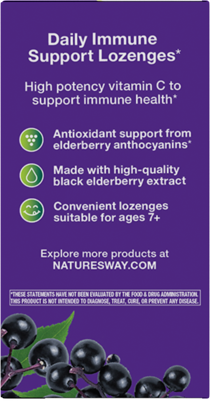 <{%360IMAGE2_14001%}>Nature's Way® | Sambucus Immune Lozenges - left side of pack