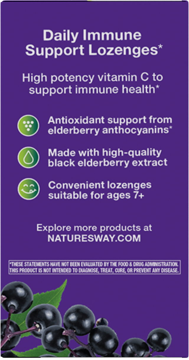 <{%360IMAGE2_14001%}>Nature's Way® | Sambucus Immune Lozenges - left side of pack