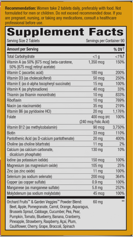 <{%360IMAGE1_15974%}>Nature's Way® | Alive! Women's 50+ Ultra Minis Multivitamin - right side of pack