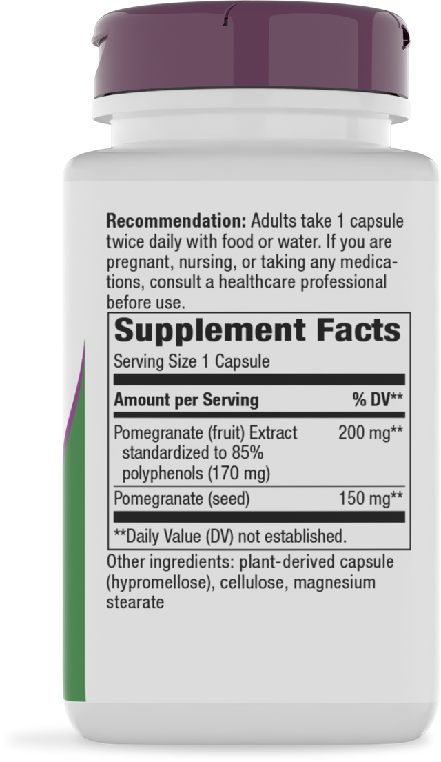 <{%360IMAGE1_15385%}>Nature's Way® | Pomegranate Standardized Extract - right side of pack