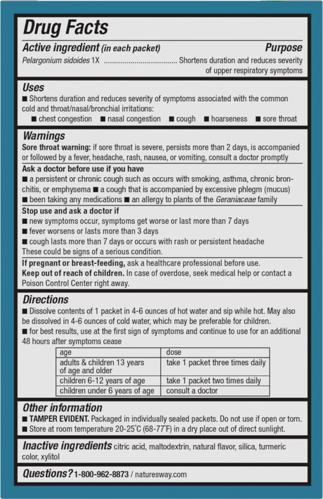 <{%360IMAGE1_15146%}>Nature's Way® | Umcka Cold Relief Hot Drink - back of pack