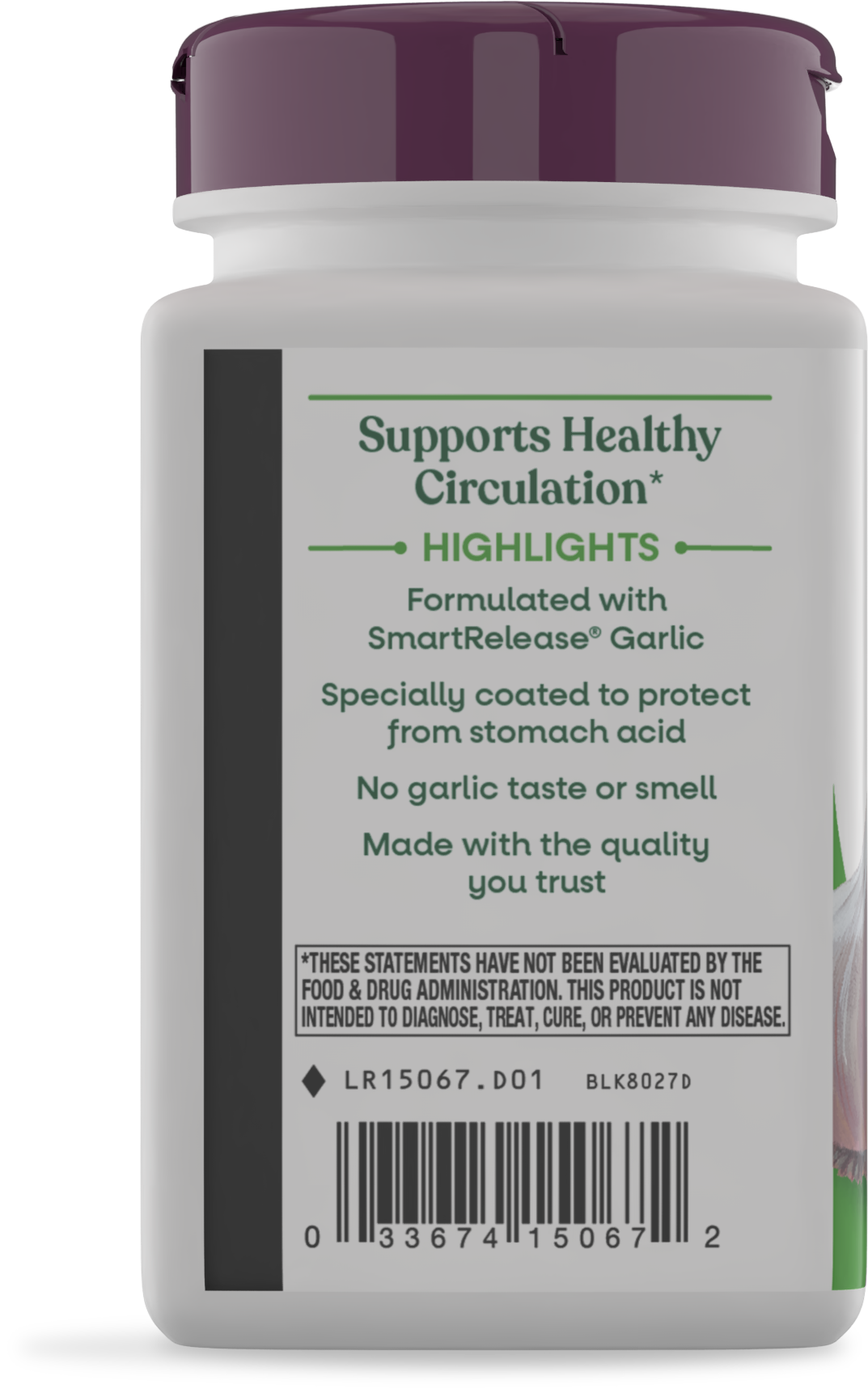 <{%360IMAGE6_15067%}>Nature's Way® | Garlicin Cardio - left side of pack