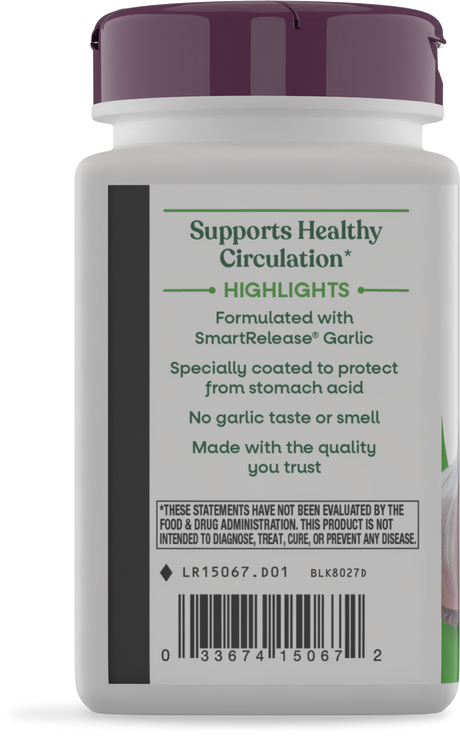 <{%360IMAGE6_15067%}>Nature's Way® | Garlicin Cardio - left side of pack