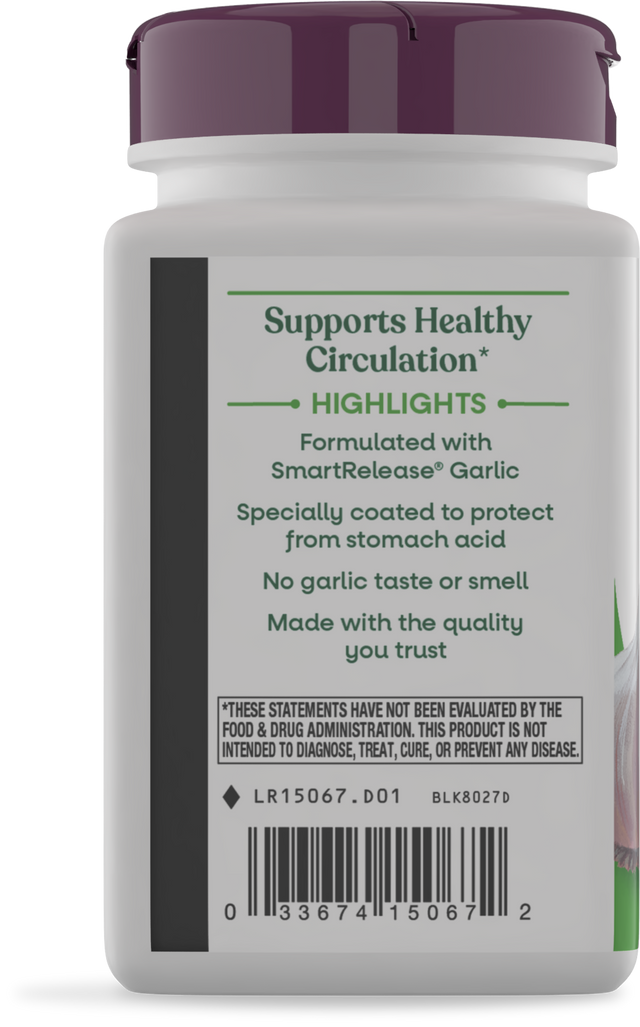 <{%360IMAGE6_15067%}>Nature's Way® | Garlicin Cardio - left side of pack