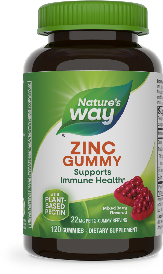 <{%PRIMARY_13701%}>Nature's Way® | Zinc Gummies, 120 gummies, Mixed Berry