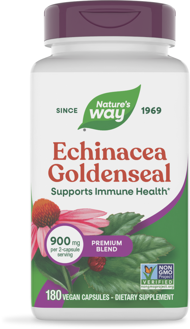 <{%PRIMARY_12108%}>Nature's Way® | Echinacea Goldenseal Premium Blend, 180 capsules
