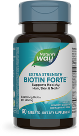 <{%PRIMARY_214010%}>Nature's Way® | Biotin Forte Extra Strength, 60 tablets