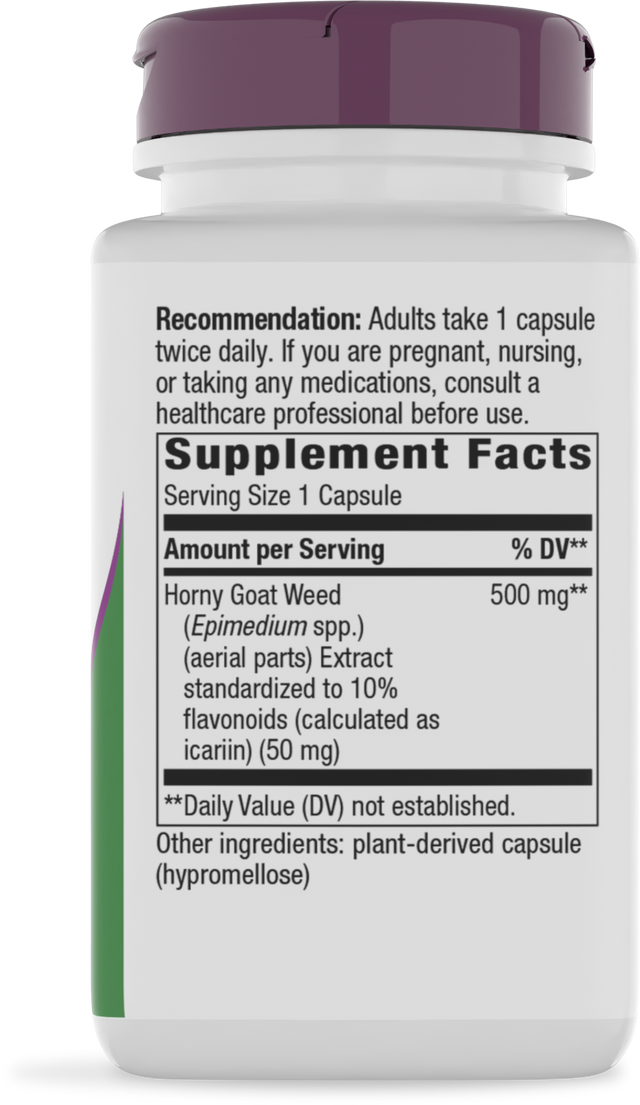 <{%360IMAGE1_15311%}>Nature's Way® | Horny Goat Weed Standardized Extract - right side of pack