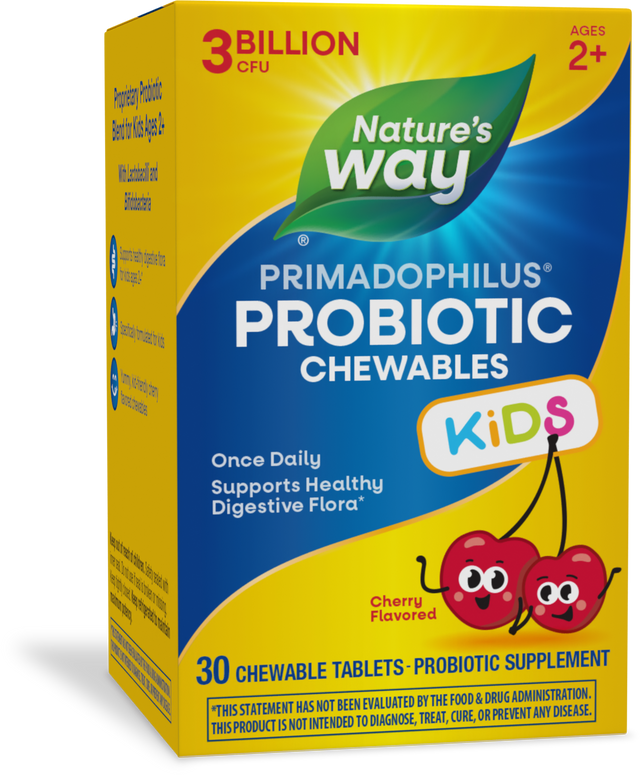<{%PRIMARY_14243%}>Nature's Way® | Primadophilus Kids Probiotic, 30 chewables, Cherry