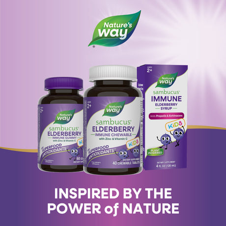 <{%MAIN5_12961%}>Nature's Way® | Sambucus Elderberry Kids Immune Chewable