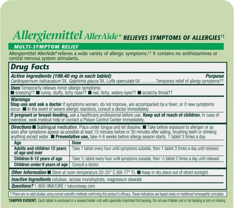 <{%MAIN1_21812590%}>Nature's Way® | Allergiemittel AllerAide - back of pack