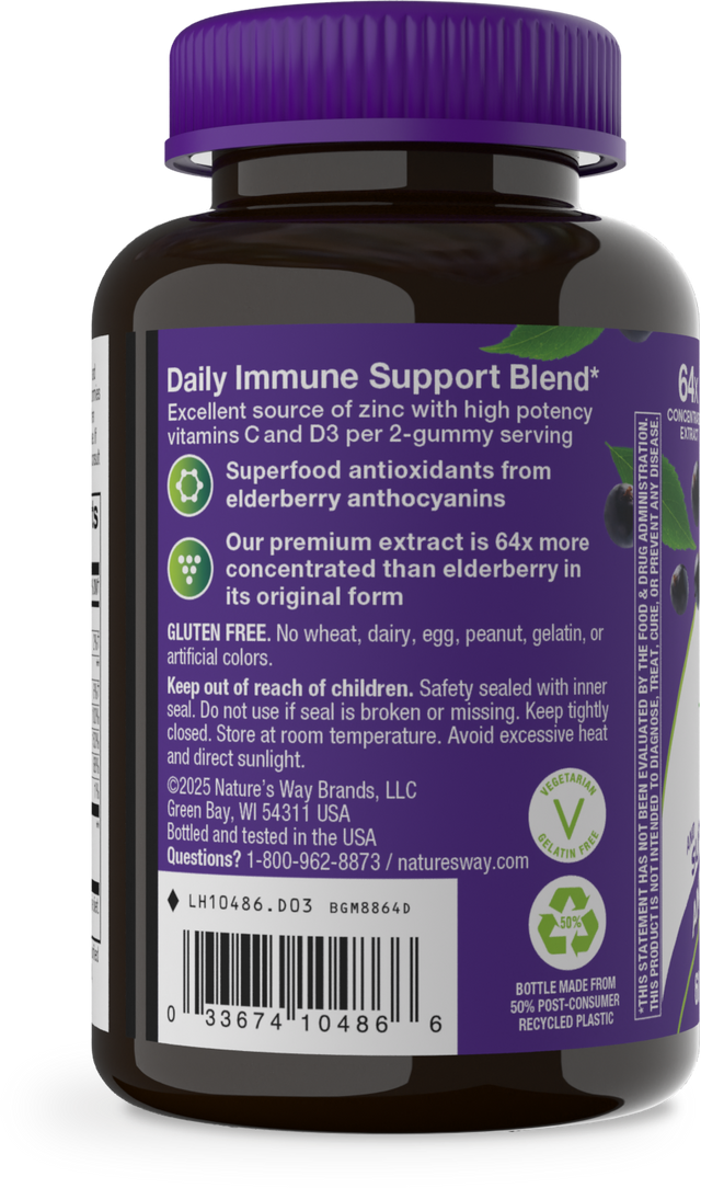 <{%360IMAGE5_10486%}>Nature's Way® | Sambucus Elderberry Immune Gummy - left side of pack
