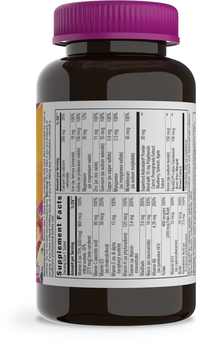 <{%360IMAGE1_13710%}>Nature's Way® | Alive! Women's Complete Multivitamin - right side of pack