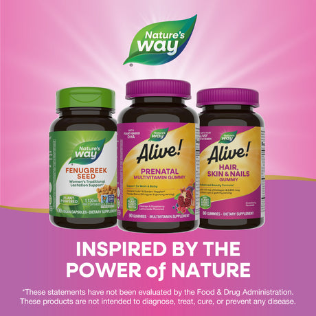 <{%MAIN5_10488%}>Nature's Way® | Alive! Daily Support Prenatal Gummy Multivitamin