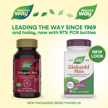<{%MAIN1_15251%}>Nature's Way® | Ginkgold Max - package updates old to new