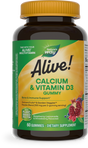 <{%PRIMARY_10255%}>Nature's Way® | Alive! Calcium & Vitamin D3 Gummies, 60 gummies, Raspberry-Lemonade & Strawberry