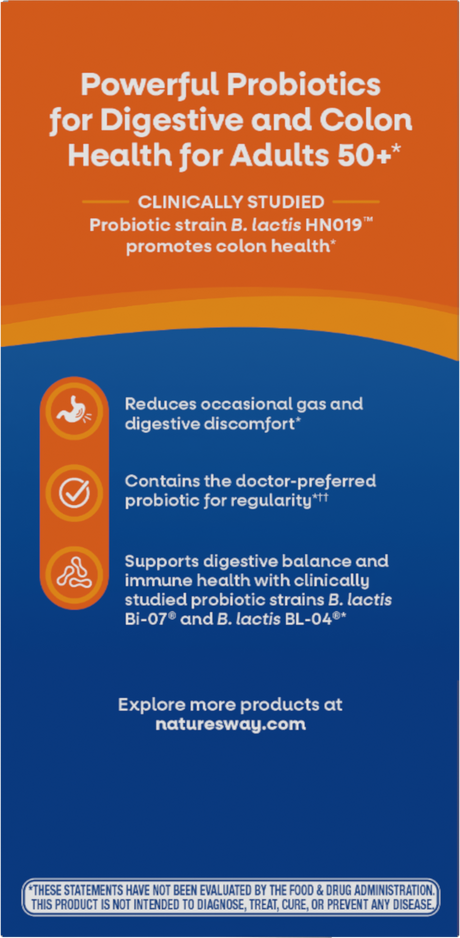 <{%360IMAGE3_10293%}>Nature's Way® | Fortify Daily Pre+Probiotic Adults 50+ - left side of pack