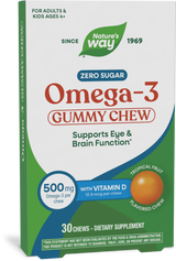 <{%PRIMARY_15940%}>Nature's Way® | Omega 3 Gummy Chews, 30 gummies, Tropical Fruit