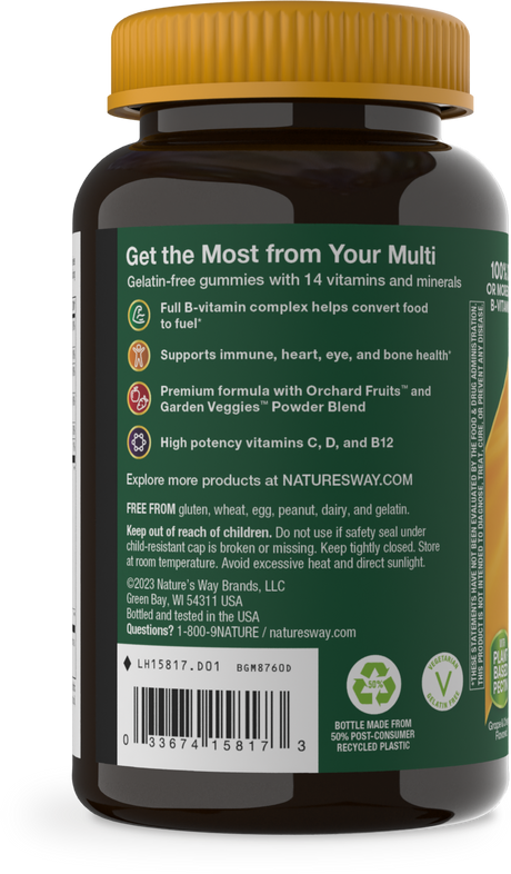 <{%360IMAGE2_15817%}>Nature's Way® | Alive! Adult Premium Gummy Multivitamin - left side of pack