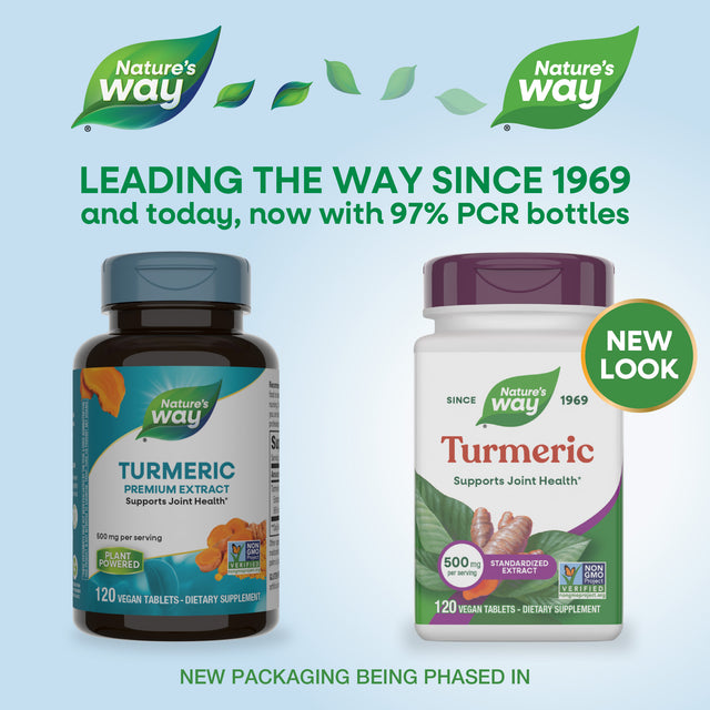 <{%MAIN1_15356%}>Nature's Way® | Turmeric Premium Extract - package updates old to new