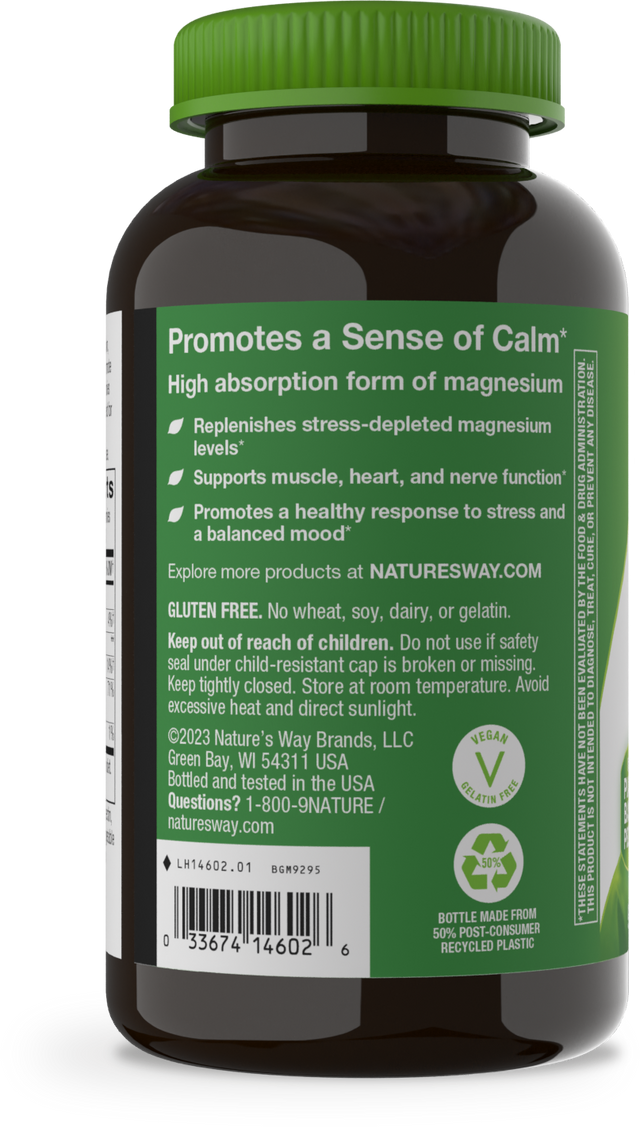 <{%360IMAGE2_14602%}>Nature's Way® | Magnesium Gummy - left side of pack