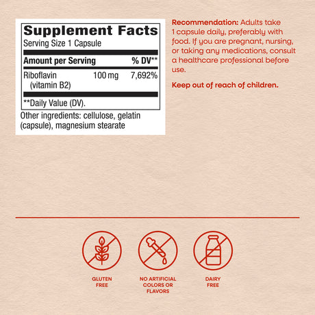 <{%MAIN4_40421%}>Nature's Way® | Riboflavin Vitamin B2