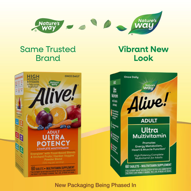 <{%MAIN1_15679%}>Nature's Way® | Alive! Adult Ultra Multivitamin - package updates old to new
