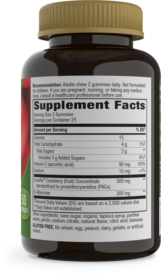 <{%360IMAGE1_10624%}>Nature's Way® | CranRx Gummies - right side of pack