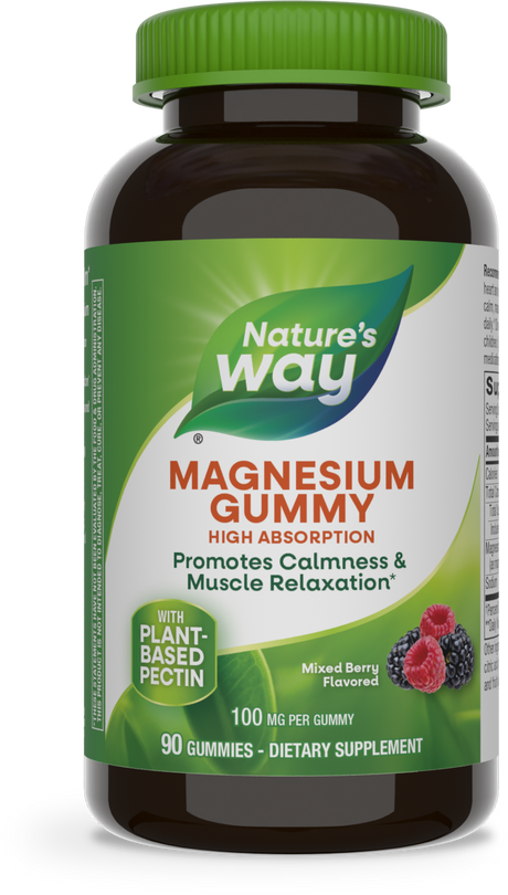 <{%PRIMARY_14602%}>Nature's Way® | Magnesium Gummy, 90 gummies, Mixed Berry
