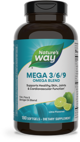 <{%PRIMARY_15441%}>Nature's Way® | Mega 3/6/9, 180 softgels, Lime