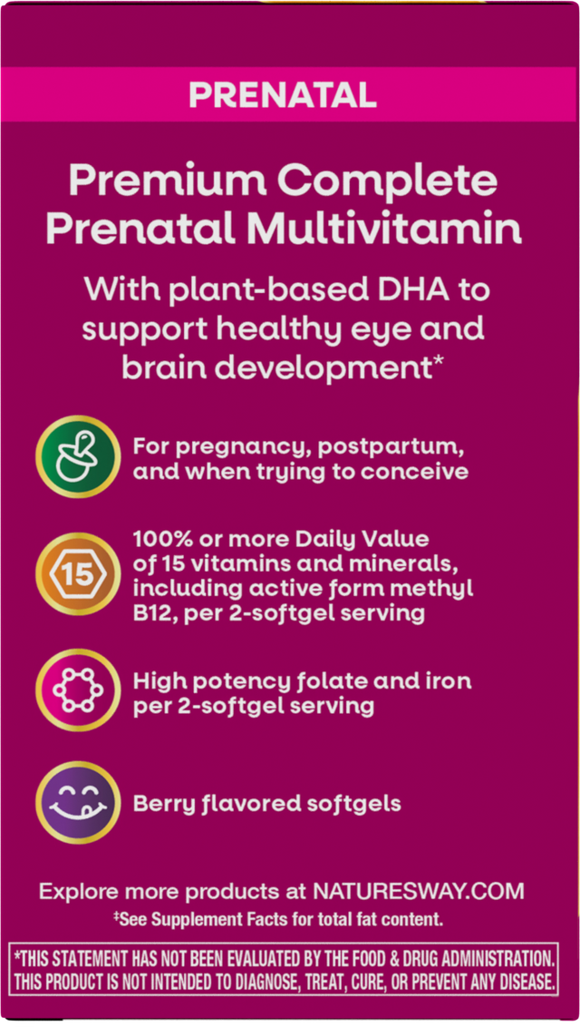<{%360IMAGE3_11209%}>Nature's Way® | Alive! Premium Prenatal Multivitamin - left side of pack
