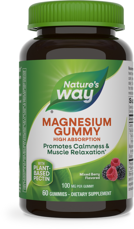 <{%PRIMARY_14601%}>Nature's Way® | Magnesium Gummy, 60 gummies, Mixed Berry