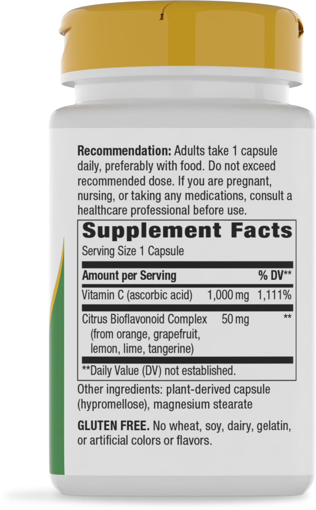 <{%360IMAGE5_15464%}>Nature's Way® | Vitamin C with Bioflavonoids Extra Strength - right side of pack