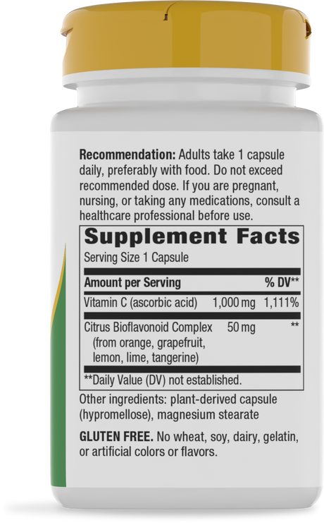 <{%360IMAGE5_15464%}>Nature's Way® | Vitamin C with Bioflavonoids Extra Strength - right side of pack