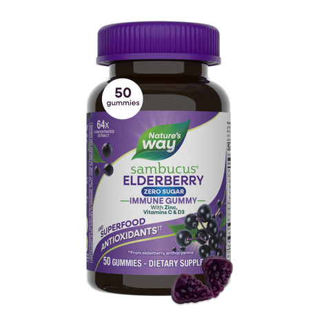 <{%MAIN7_14616%}>Nature's Way® | Sambucus Elderberry Zero Sugar Immune Gummy