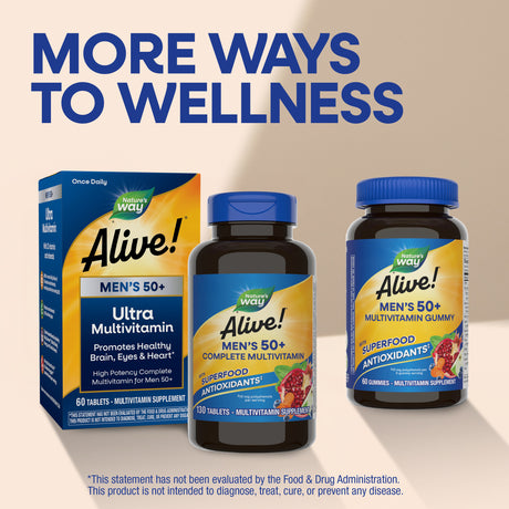 <{%MAIN13_14283%}>Nature's Way® | Alive! Men's 50+ Complete Multivitamin
