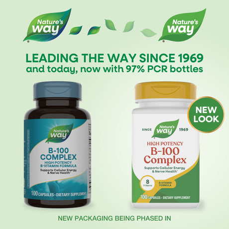 <{%MAIN7_40521%}>Nature's Way® | Vitamin B-100 Complex - package updates old to new