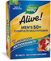 <{%PRIMARY_13661%}>Nature's Way® | Alive! Men's 50+ Complete Multivitamin, 50 tablets