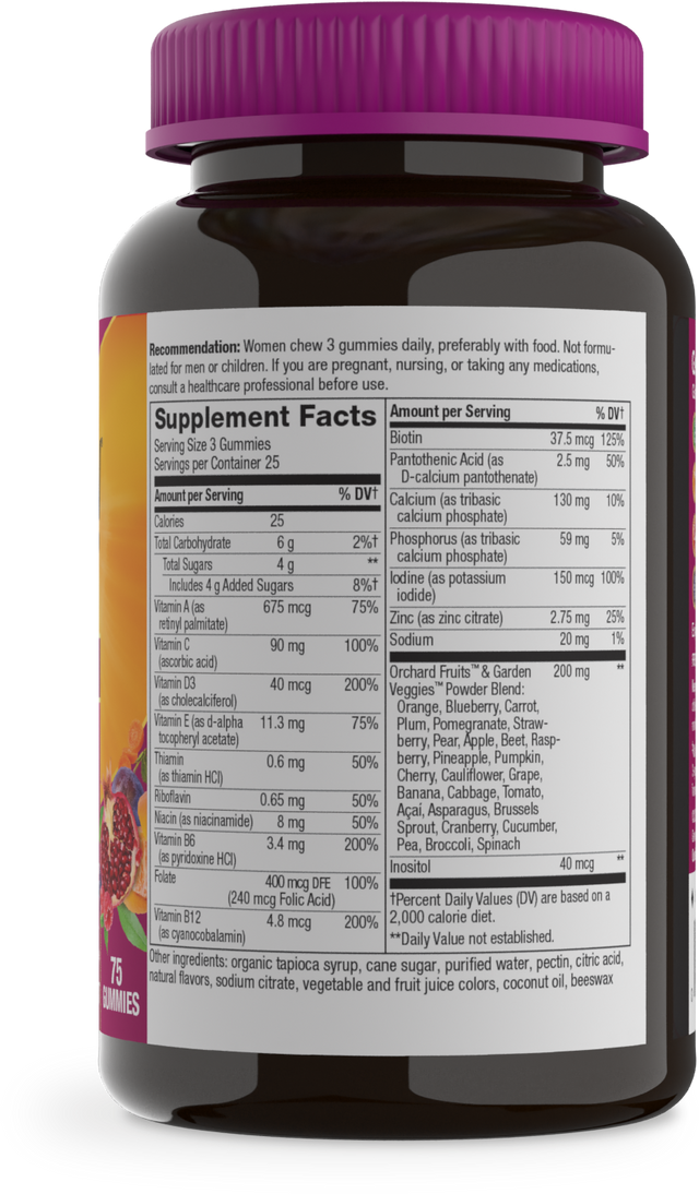 <{%360IMAGE1_15897%}>Nature's Way® | Alive! Premium Women's Gummy Multivitamin - right side of pack