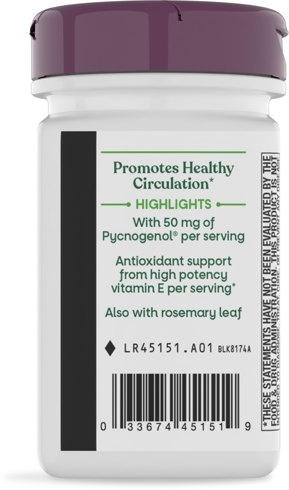 <{%360IMAGE2_45151%}>Nature's Way® | Pycnogenol Premium Blend - left side of pack