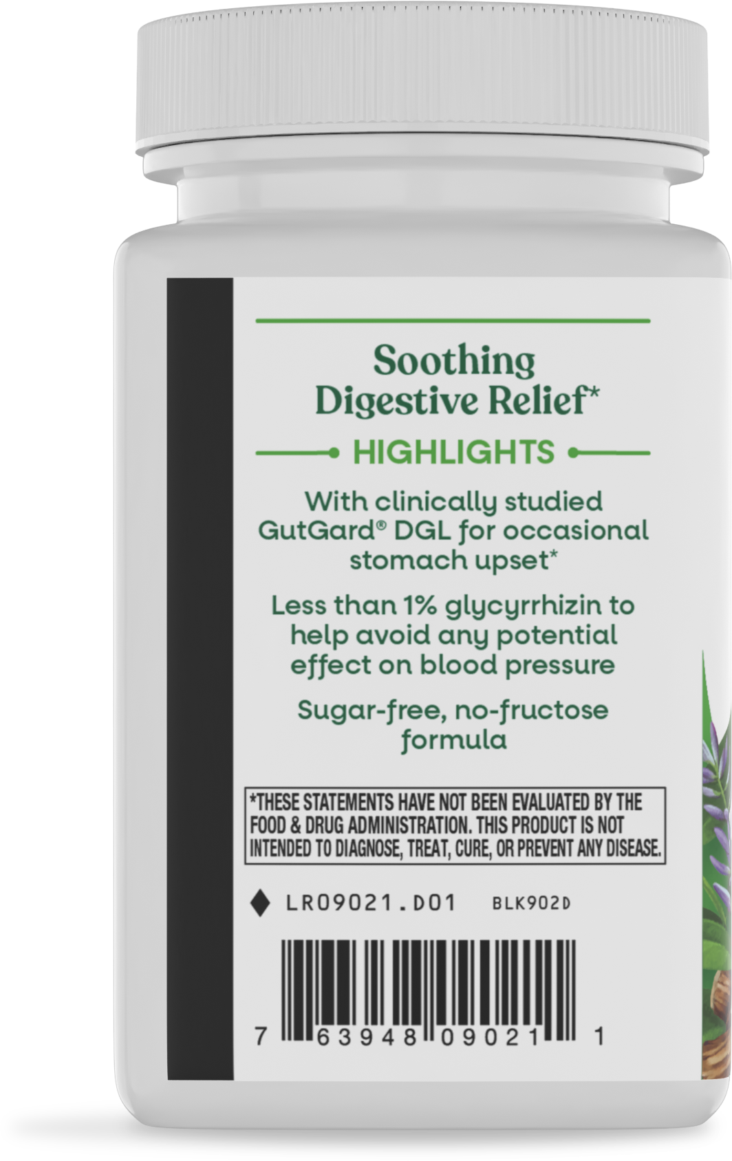 <{%360IMAGE2_09021%}>Nature's Way® | DGL Sugar Free - left side of pack