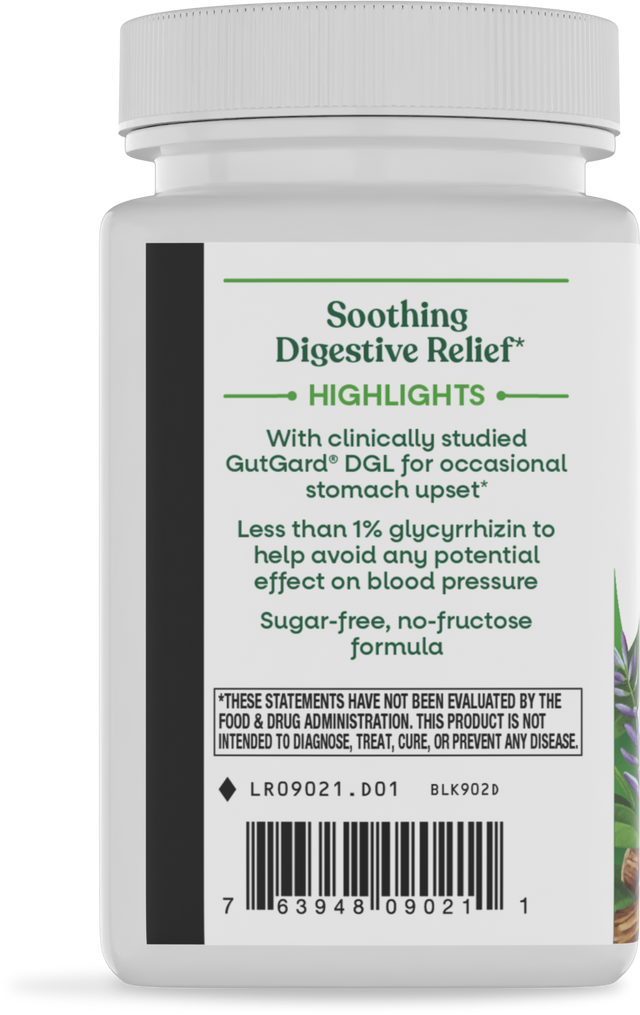 <{%360IMAGE2_09021%}>Nature's Way® | DGL Sugar Free - left side of pack