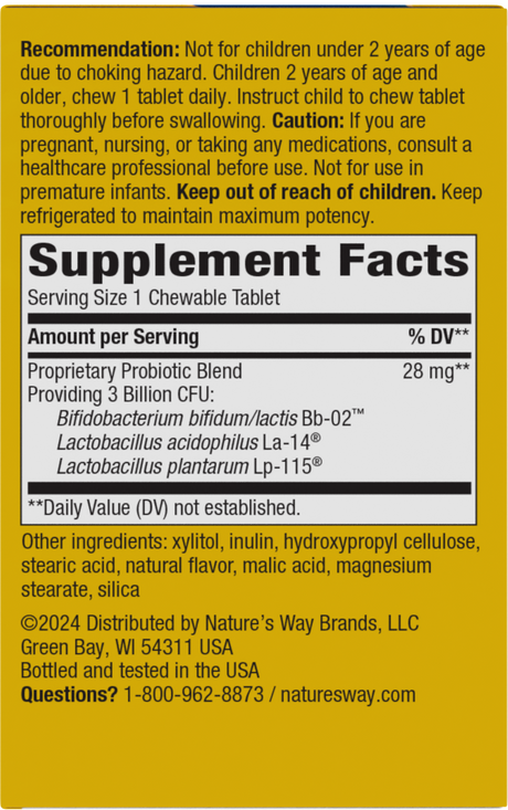 <{%360IMAGE1_14243%}>Nature's Way® | Primadophilus Kids Probiotic - right side of pack