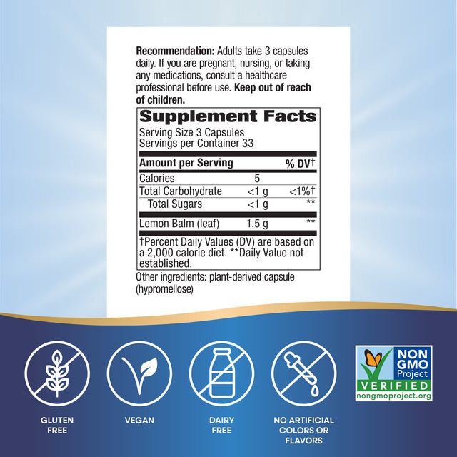<{%MAIN4_14650%}>Nature's Way® | Melissa-Lemon Balm Leaf