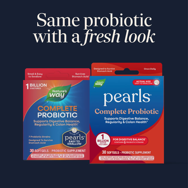 <{%MAIN1_04363%}>Nature's Way® | Pearls Complete Probiotic - package updates old to new