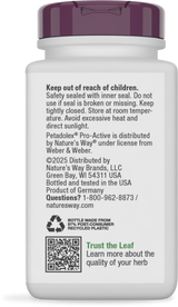 <{%360IMAGE3_04806%}>Nature's Way® | Petadolex Pro-Active - back of pack